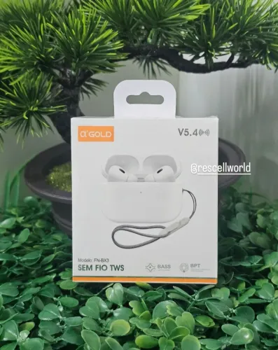 Fone de ouvido Bluetooth.