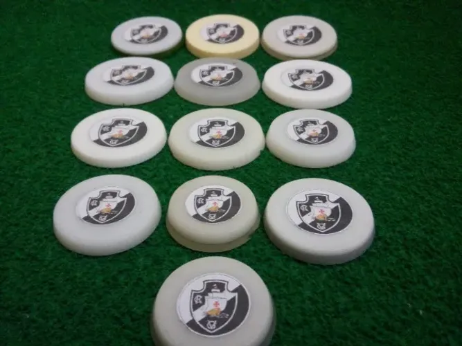 Time de futebol de botão do Vasco uniforme 2 Branco