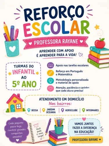 Reforço escolar em domicílio