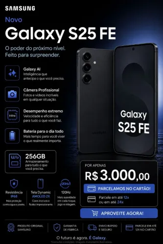 Aceito cartão e divido até 12 vezes
