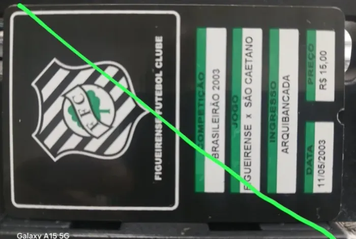 Ingressos de futebol antigos Jogos do Figueirense, São Caetano, Guarani e São Paulo