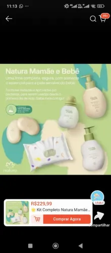 KIT MAMÃE E BEBÊ NATURA 