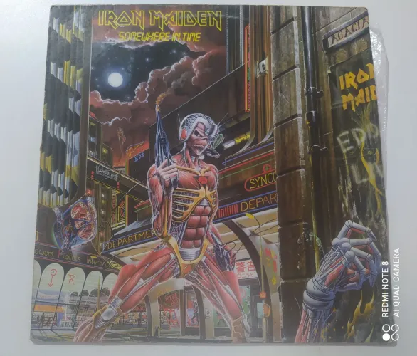 LP VINIL IRON MAIDEN SOMEWHERE IN TIME COM ENCARTE P 1986