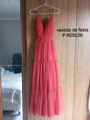 Vestido terracota de festa madrinha, formatura 