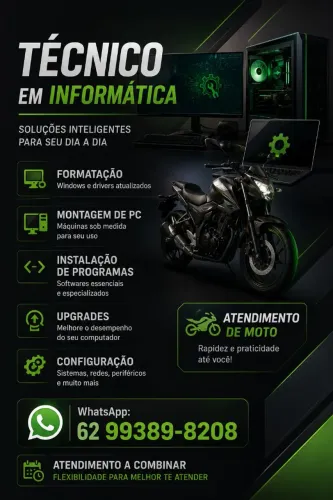 Técnico em Informática | Formatação, Manutenção e Upgrade | Atendimento em Domicílio