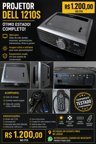 Projetor Dell 1210S