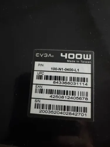 Fonte EVGA 400W Real ? Na Caixa, Usada 1x (apenas teste), Perfeito Estado