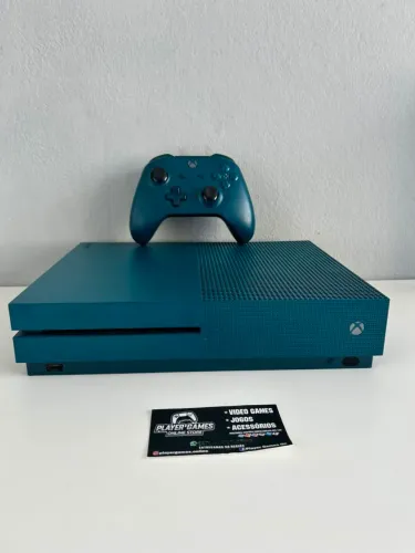 Xbox One S Deep Blue Completo (Aceito Cartão)