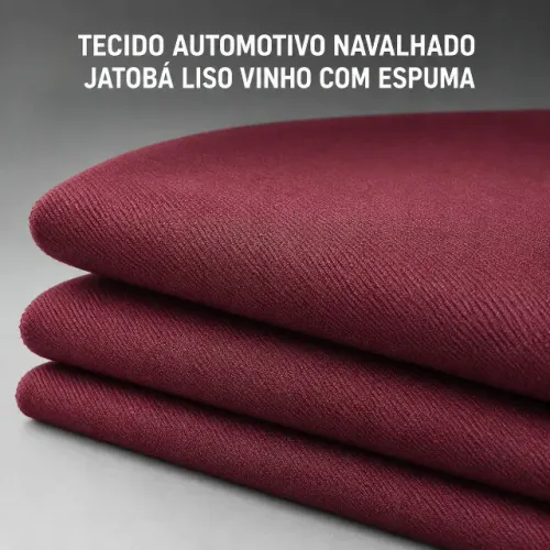 Tecido Automotivo Navalhado Jatobá Liso Vinho com Espuma por Metro