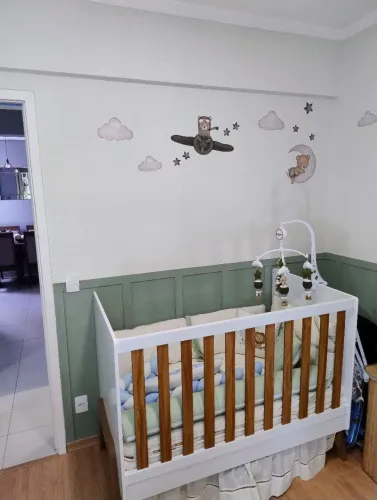 Berço MDF 5 em 1 + Colchão