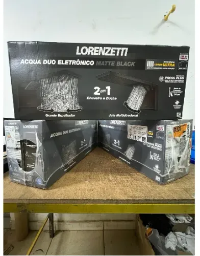 CHUVEIRO LORENZETTI ACQUA DUO ULTRA PRETO FOSCO 7800W 220V -