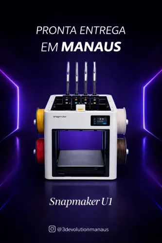 Impressora 3d snapmaker u1 praticamente zero !.
