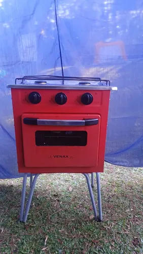 Fogão Portátil Venax Gemini Vetrô 2 Bocas com Forno