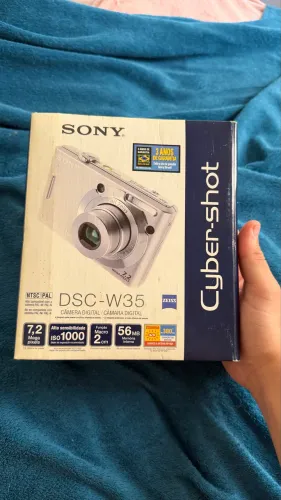 Câmera Sony Cyber-shot DSC-W35 7.2MP Carl Zeiss - Completa