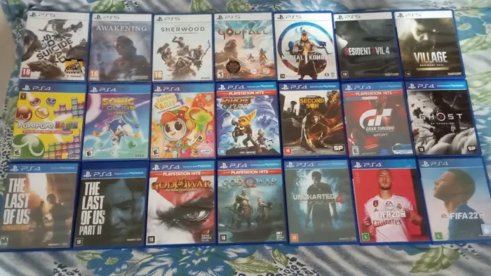 Lote de 21 jogos PS4 e PS5 