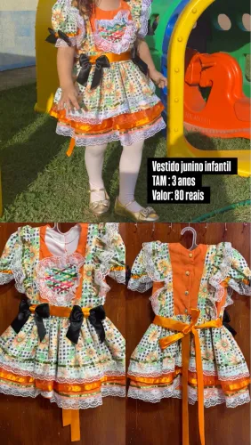 Vestido junino infantil 