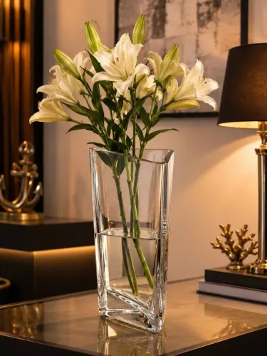 Vaso Decorativo de Vidro 20cm Design Moderno