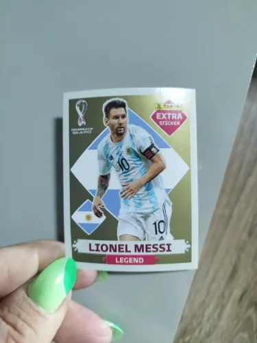 figurinha lionel messi legend extra sticker
