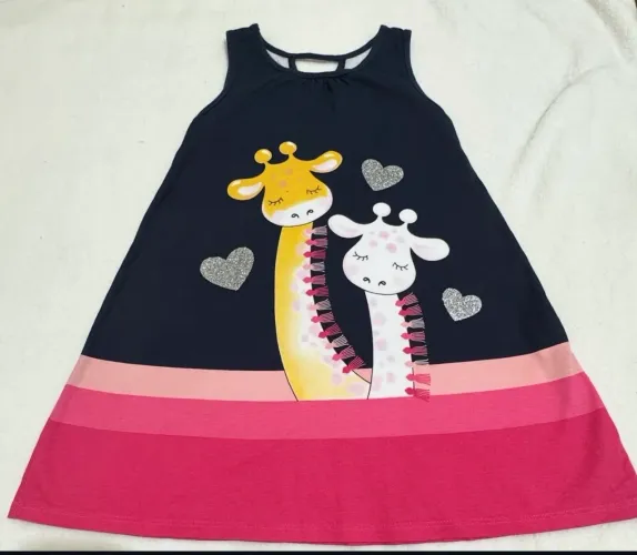 Vestido Infantil Girafinhas