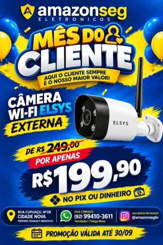 Câmera Wi-Fi Elsys externa