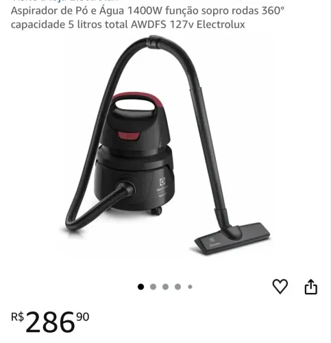 Aspirador de pó e água