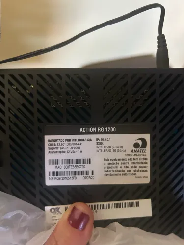 Roteador Intelbras novo action rg 1200