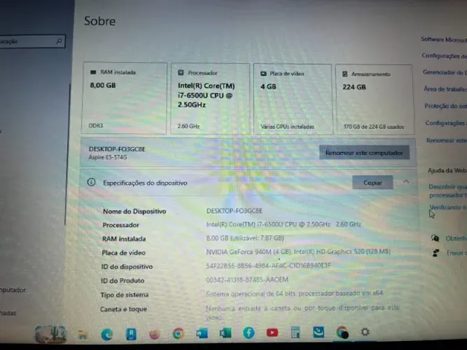 Notebook Acer Aspire E5-574G