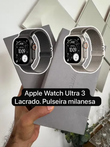 Ultra 3 com pulseira de aço milanês.
