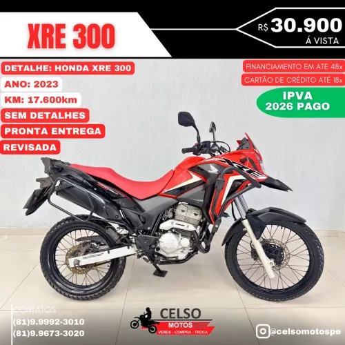 XRE 300 2023 RALLY c/17.600km IPVA26 PAGO FINANCIO 48x ACEITO SUA MOTO