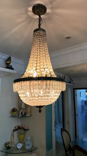 Lustre de teto em cristal