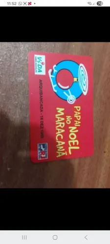 UMA LEMBRANÇA MÁGICA DO NATAL NO MARACANÃ . Cartão Original - Papai Noel!