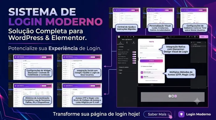 Plugin WordPress - Login Moderno