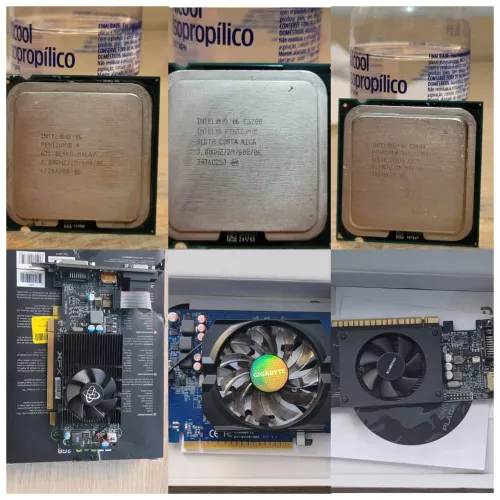 Kit 4 placas de video e processadores intel