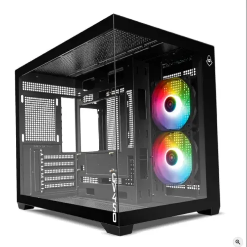 Gabinete gamer, com 2 fans RGB, novo, lacrado, com garantia!