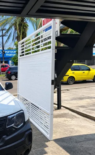 Portao de alumínio basculante pode transformar pra deslizante