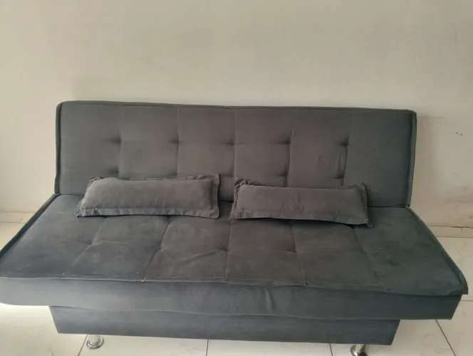 SOFÁ CAMA RETRÁTIL CINZA