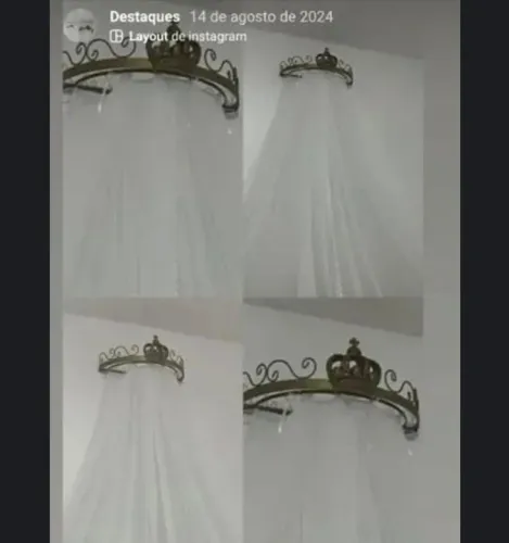 Dossel com véu para quarto infantil