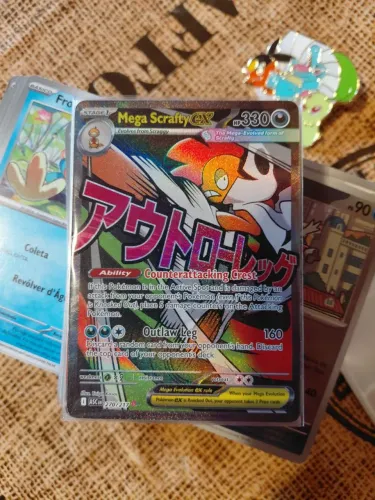 Carta pokemon Mega Scrafty Ex (negócio o valor)