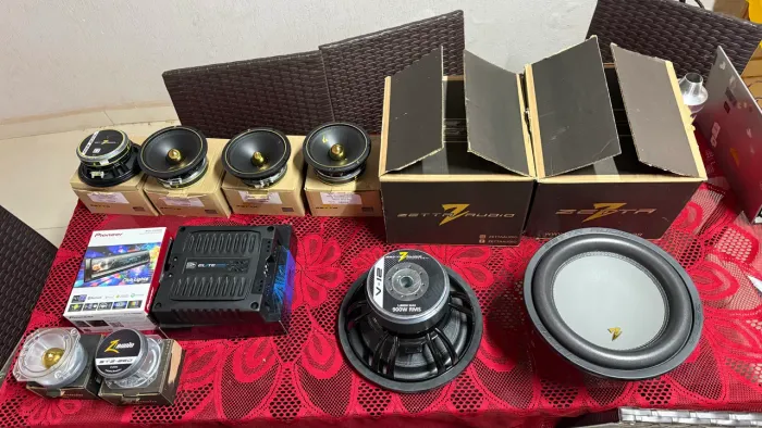 Som automotivo barato completo novo
