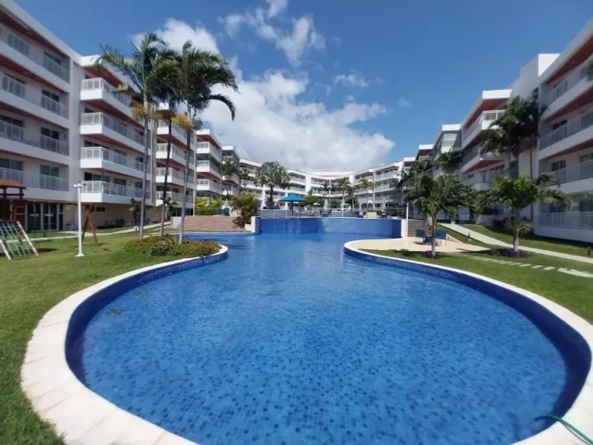 Apartamento com 2 dormitórios para alugar, 65 m² por R$ 4.680/mês - Porto das Dunas - Aqui