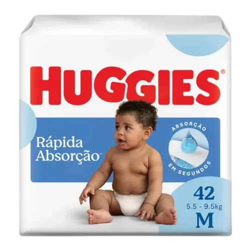 Fralda descartável - personal e Huggies - rápida absorção