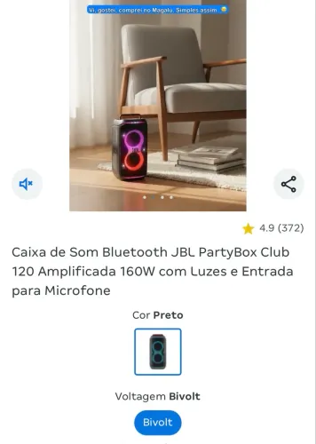 Partybox 120 club com tripé