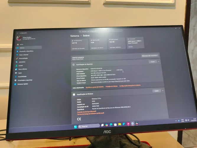 Monitor AOC 27 polegadas 165hz
