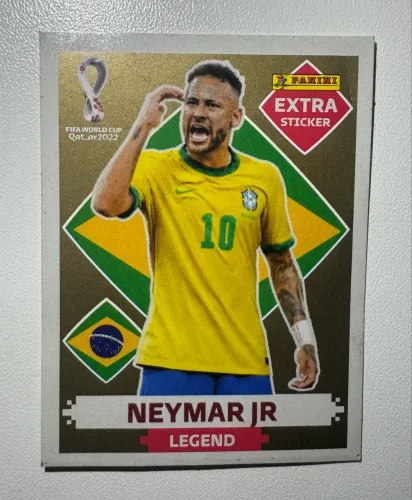 Vendo figurinha original dourada do Neymar jr
