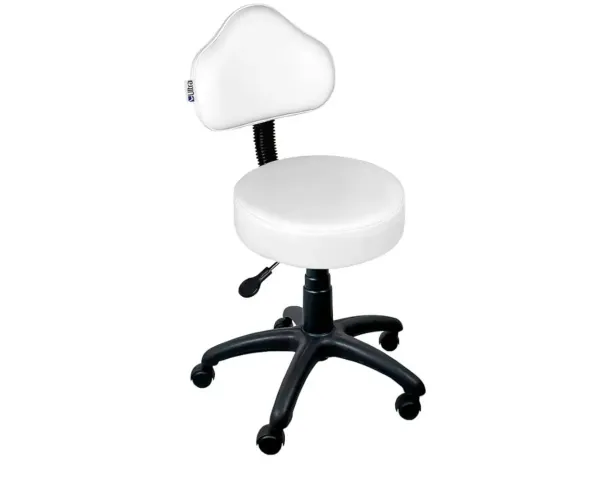 Mocho branco para estética 