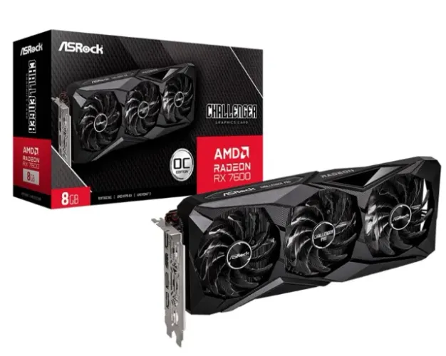 Placa de vídeo Rx 7600 nova