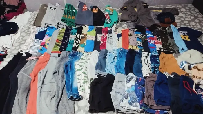 Lote de roupas de bebê menino 2 anos com 60 peças desapego