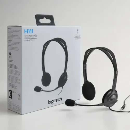 Headset Logitech H111 estéreo com microfone