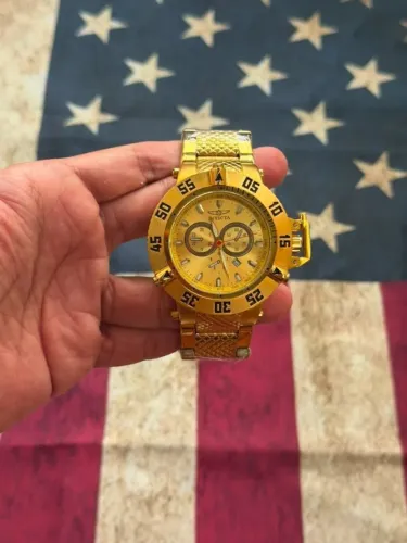 Relógio Invicta Subaqua Noma III 14500 Dourado Masculino - Luxo e Estilo