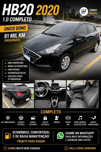 Hyundai HB20 Sense 1.0 Flex 12V MEC 2020